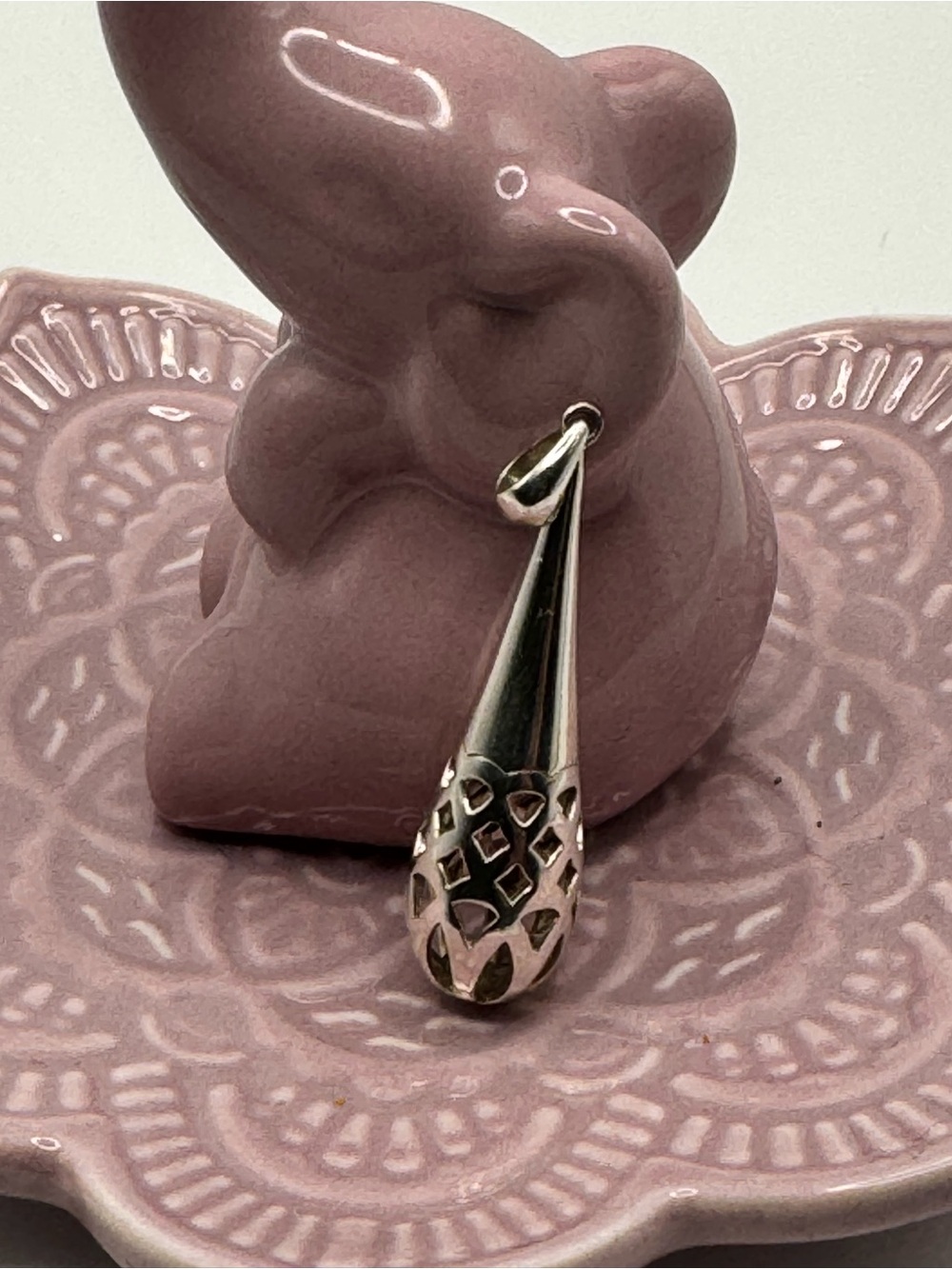 Sterling Silver Filigree Teardrop Pendant